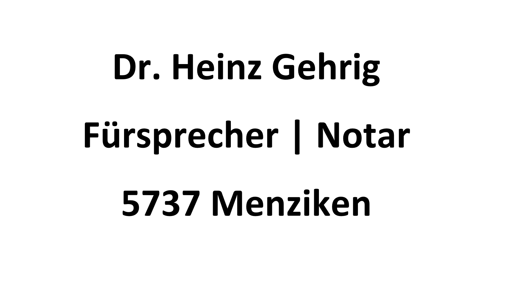 Dr. Heinz Gehrig